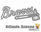 Coloring Baseball Pages Braves Print Logo Mlb Major League Logos Atlanta Color Kids Team Printable Sports Brewers Theme Milwaukee Teams sketch template