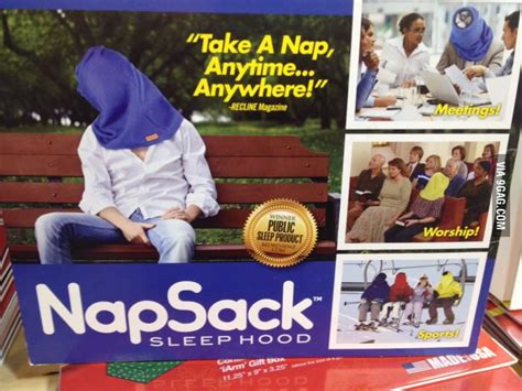 take a nap anytime anywhere worship napsack sleep hood 9gag funny pictures and best