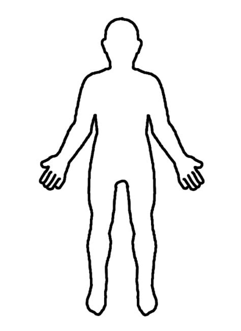 human body outline printable extravital fasion clipart  images