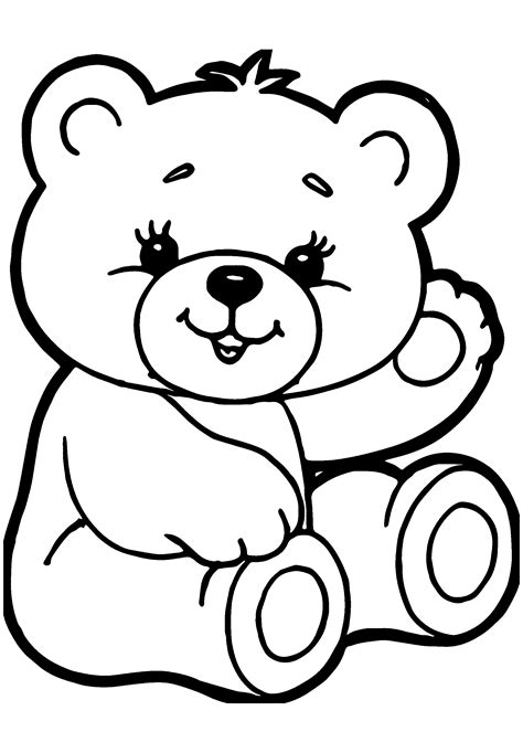 printable teddy bear coloring page print color craft