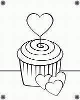 Cupcake Coloring Pages Birthday Cupcakes Drawing Cute Screen Line Heart Christmas Paste Eat Don Printing Clipart Clipartbest August Holidays Popular sketch template