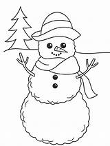 Coloring Snowman Pages Christmas Winter Printable Sketch Print Drawing Color Snow Sheets Kids Drawings Book Cartoon Easy Sketches January sketch template