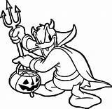 Coloring Donald Duck Devil Pages Wecoloringpage sketch template
