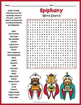 word search page  epiphany   wise men   wise women