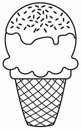 Ice Cream Cone Clipart Cupcake Coloring Printable Drawing Drawings Clip Para Colorear Cupcakes Easy Cartoon Outline Cones Tu Dibujos Colouring sketch template