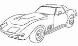 Corvette Stingray sketch template