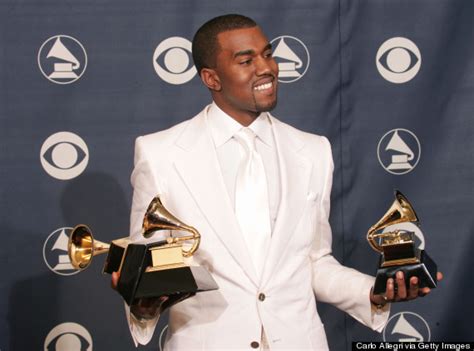 kanye smiled an awful lot at the 2005 grammys huffpost