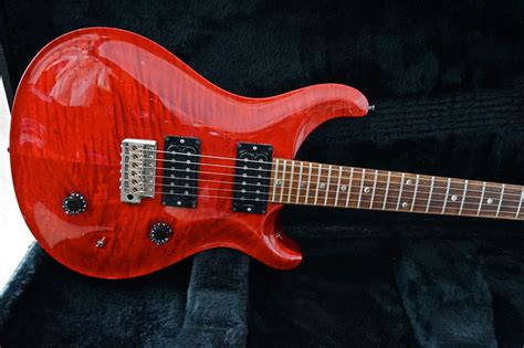 paul reed smith prs custom 24 1990 scarlet red guitar for sale dear