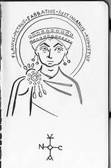 Justinian Emporer sketch template