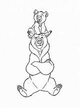 Brother Coloring Bear Pages Kids Drawing Color Print Simple Disney Paintingvalley Getcolorings sketch template