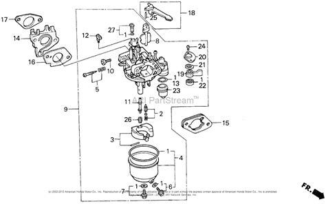 honda gx carburetor diagram