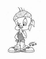 Gangster Tweety Bird Drawings Drawing Mouse Mickey Gangsta Graffiti Characters Coloring Pages Ghetto Girl Cartoons Pencil Cartoon Sketch Coroflot Silhouette sketch template