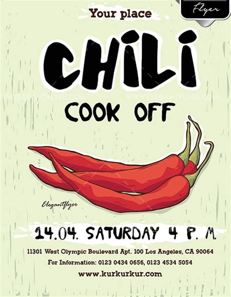 chili cook   flyer psd template psdflyer