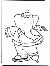 Coloring Skating Pages Figure Babar Advertisement Library Clipart Annonse Funnycoloring sketch template