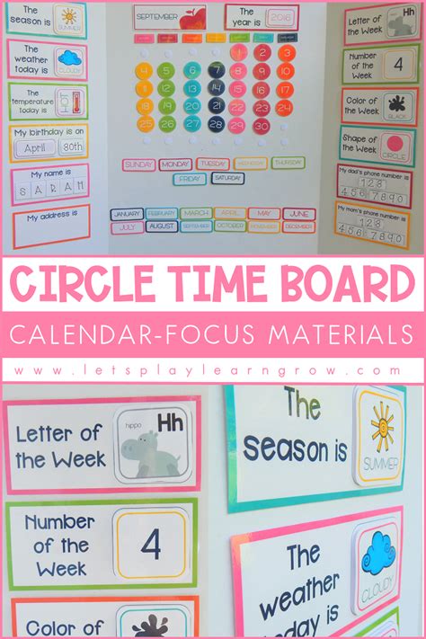 homeschool circle time board lets playlearngrow
