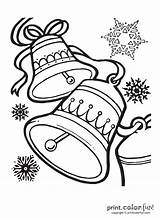 Christmas Bells Coloring Pages Color Print Printcolorfun sketch template