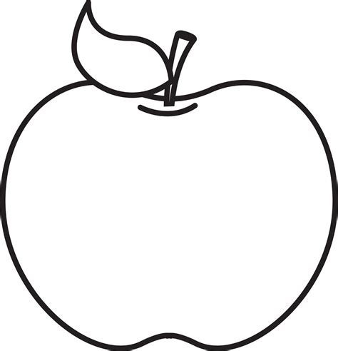 Cute Apple Clip Art Free Clipart Blackwhite Wikiclipart
