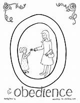 Obey Coloring Children Parents Getcolorings Obedience sketch template