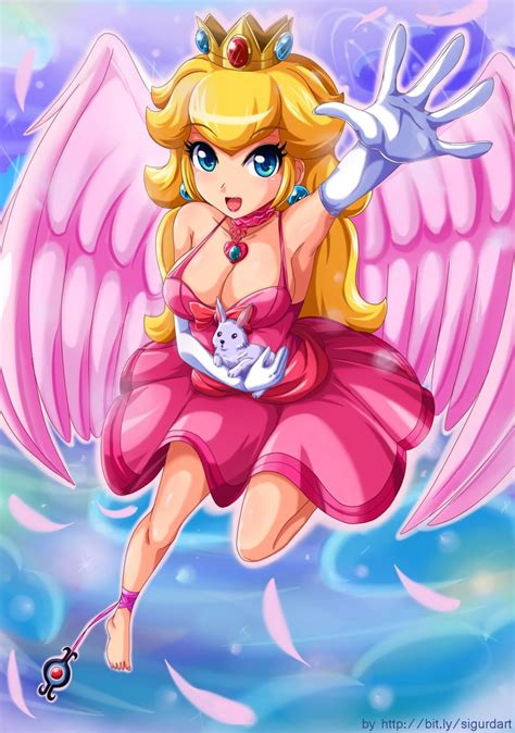angel princess peach peach art princess peach
