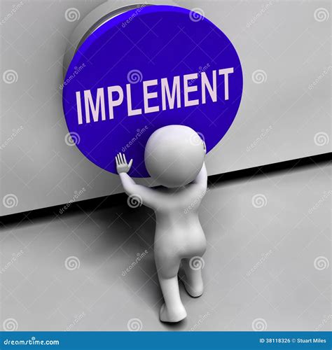 implement button means executing  applying royalty  stock photo cartoondealercom