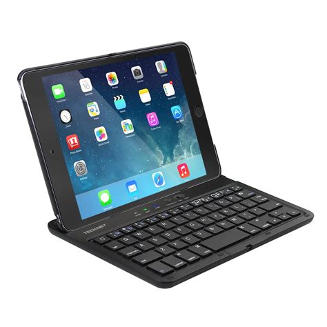 buy ipad mini  keyboard case tecknet folio integrated wireless bluetooth keyboard focus