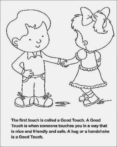 printable good touch bad touch coloring book printable templates