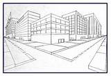 Fuga Perspectiva Fluchtpunkt Perspektive Lernen Pontos Ponto Perspectief Zeichnen Edificios sketch template