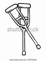 Crutches sketch template