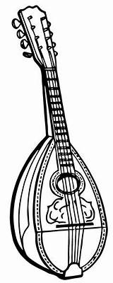 Mandolin Bluegrass Instrument sketch template