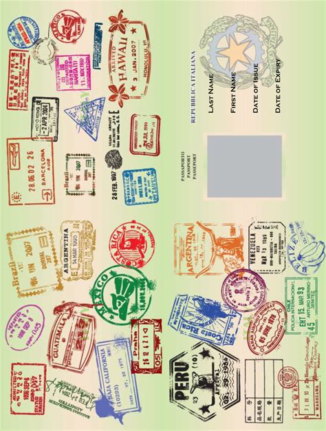 printable passport template art projects pinterest passport