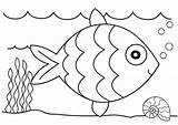 Fish Coloring Pages Printable Kids Color Colouring Drawings Animals Clipart Print Template Fun Preschool Outline Draw Book Peces Toddler Easy sketch template