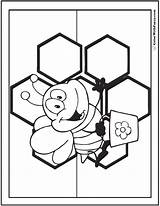 Honey Bee Coloring Pages Comb Printable Sweet Hives Color Getcolorings Colorwithfuzzy sketch template