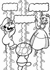 Coloring Mario Luigi Toad Peach Bowser Daisy Popular Princess sketch template