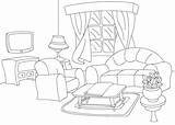 Coloring Furniture Pages Room Dining Kids sketch template