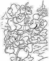 Coloring Winter Disney Pages Color Kids Printable Mickey Sheets Mouse Preschool Print Book Christmas Popular Duck Rocks Choose Board sketch template