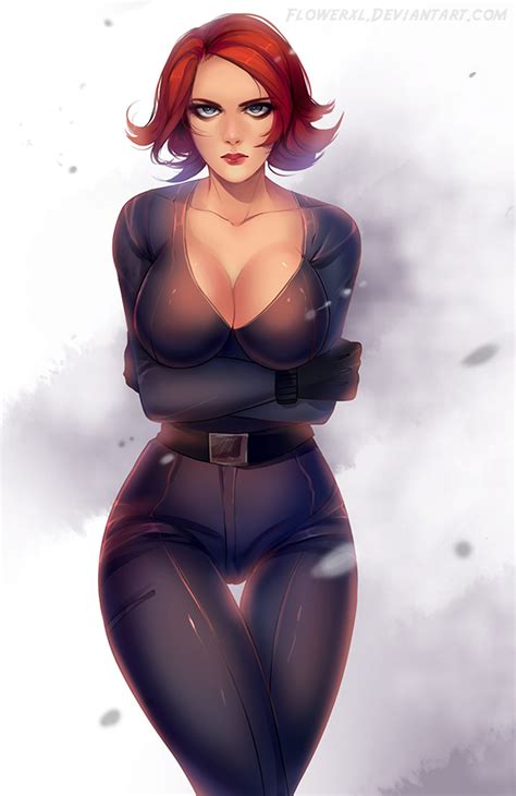 Commission Black Widow Avengers By Flowerxl On Deviantart