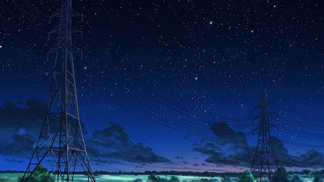 Aw16 Arseniy Chebynkin Night Sky Star Blue Illustration Art Anime Dark