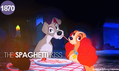 the spaghetti kiss disney kiss disney magic disney animation