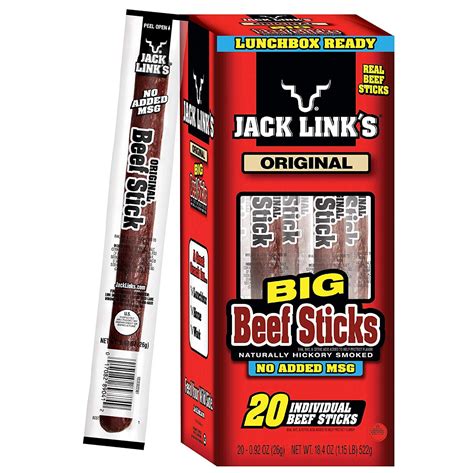 jack links beef sticks original 0 92 ounce 20 count great protein