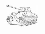 Tank Coloring Army Pages Print Star sketch template
