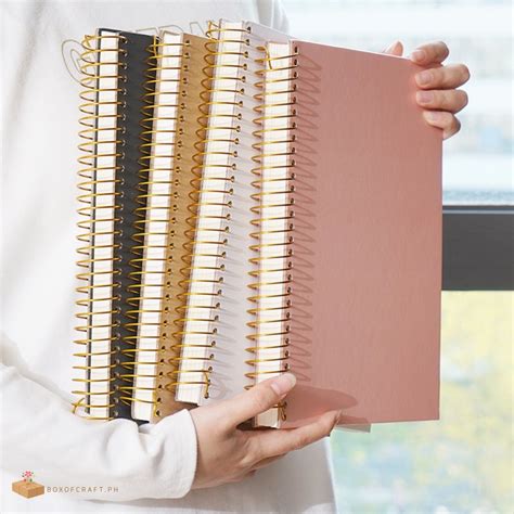 boxocraftph  cm thick hardcover gold spiral notebook