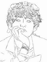 Taehyung sketch template