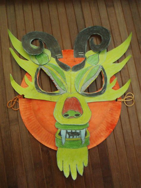 inspired momx paper plate dragon mask