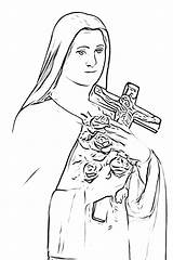 Lisieux Therese Pius sketch template