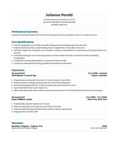 personal resume template   word  document