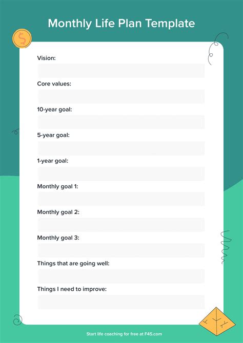 simple guide  life planning   life plan template