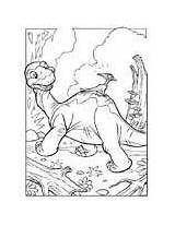 Coloring Littlefoot Pages Dinosaur Land Before Time sketch template