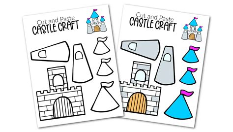 printable princess castle craft  castle template simple mom
