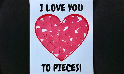love   pieces valentines day craft  printable mombrite