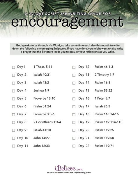 A 22 Day Scripture Writing Guide For Encouragement